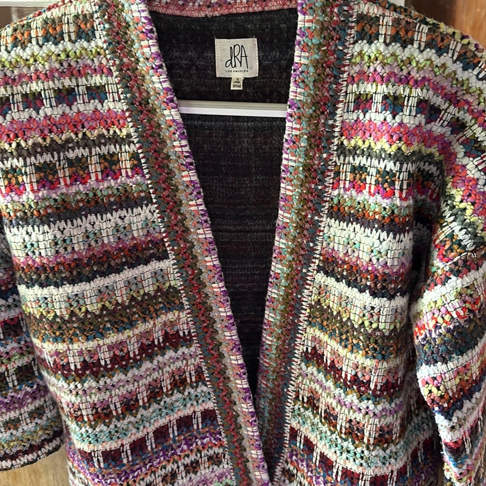 Anthropologie DRA Yoko Kimono woven knit jacket